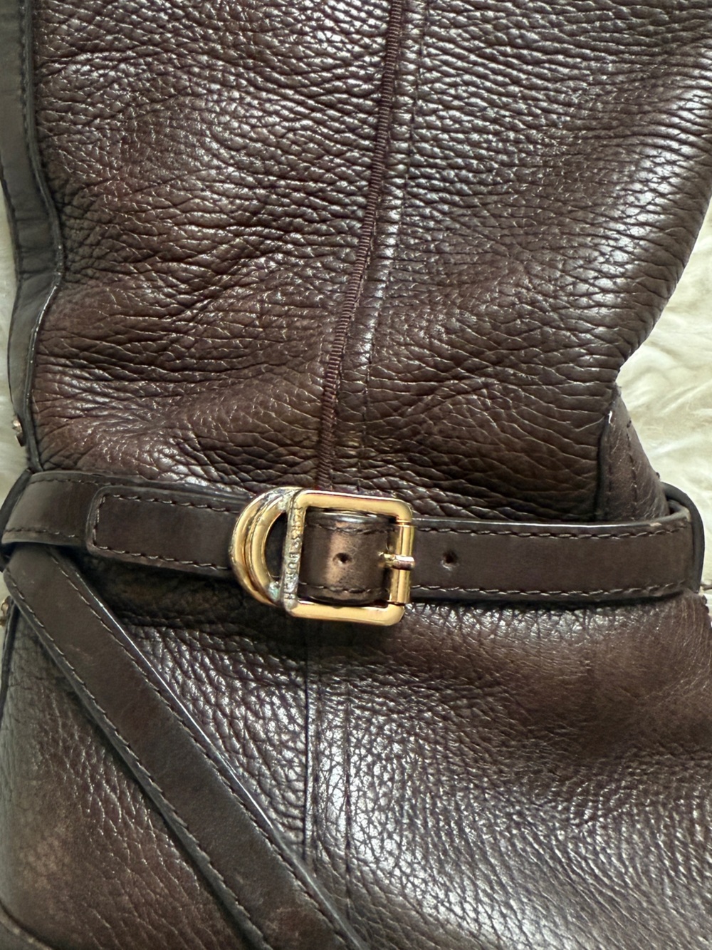 Tory Burch Leather Zip Up Boots Dark Brown - Picture 4 of 13